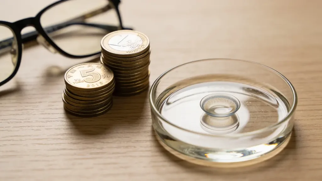 comparing the cost of wearing glasses versus contact lenses over time