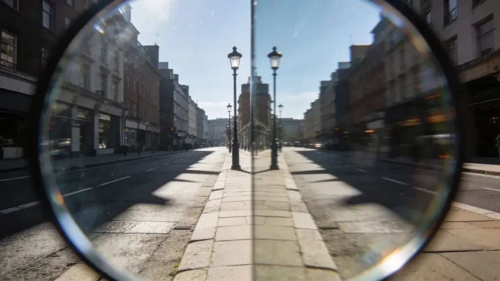 toric contact lens rotation effect causing doubled or misaligned vision